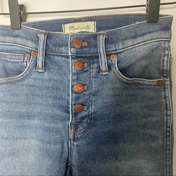 Madewell 10” High Rise Skinny Jeans Medium Wash Blue 23 - Picture 5 of 8